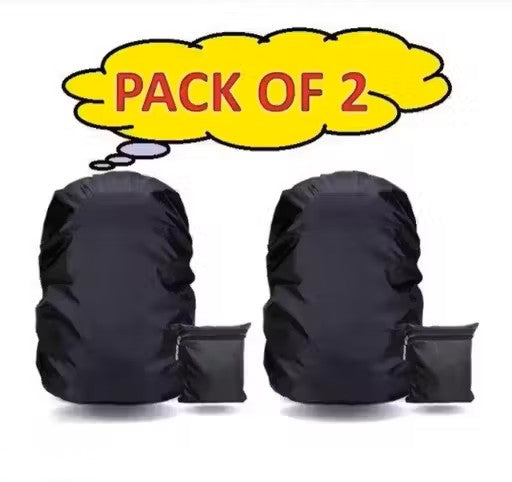 Backpack Rain Cover – Waterproof, Dustproof & Elastic Adjustable | Suitable for School, College, Office, Trekking & Laptop Bags Up to 35 Litres | Includes Carry Pouch