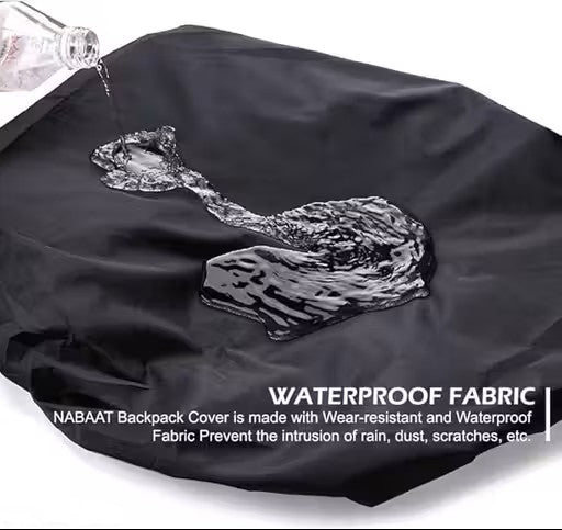 Backpack Rain Cover – Waterproof, Dustproof & Elastic Adjustable | Suitable for School, College, Office, Trekking & Laptop Bags Up to 35 Litres | Includes Carry Pouch