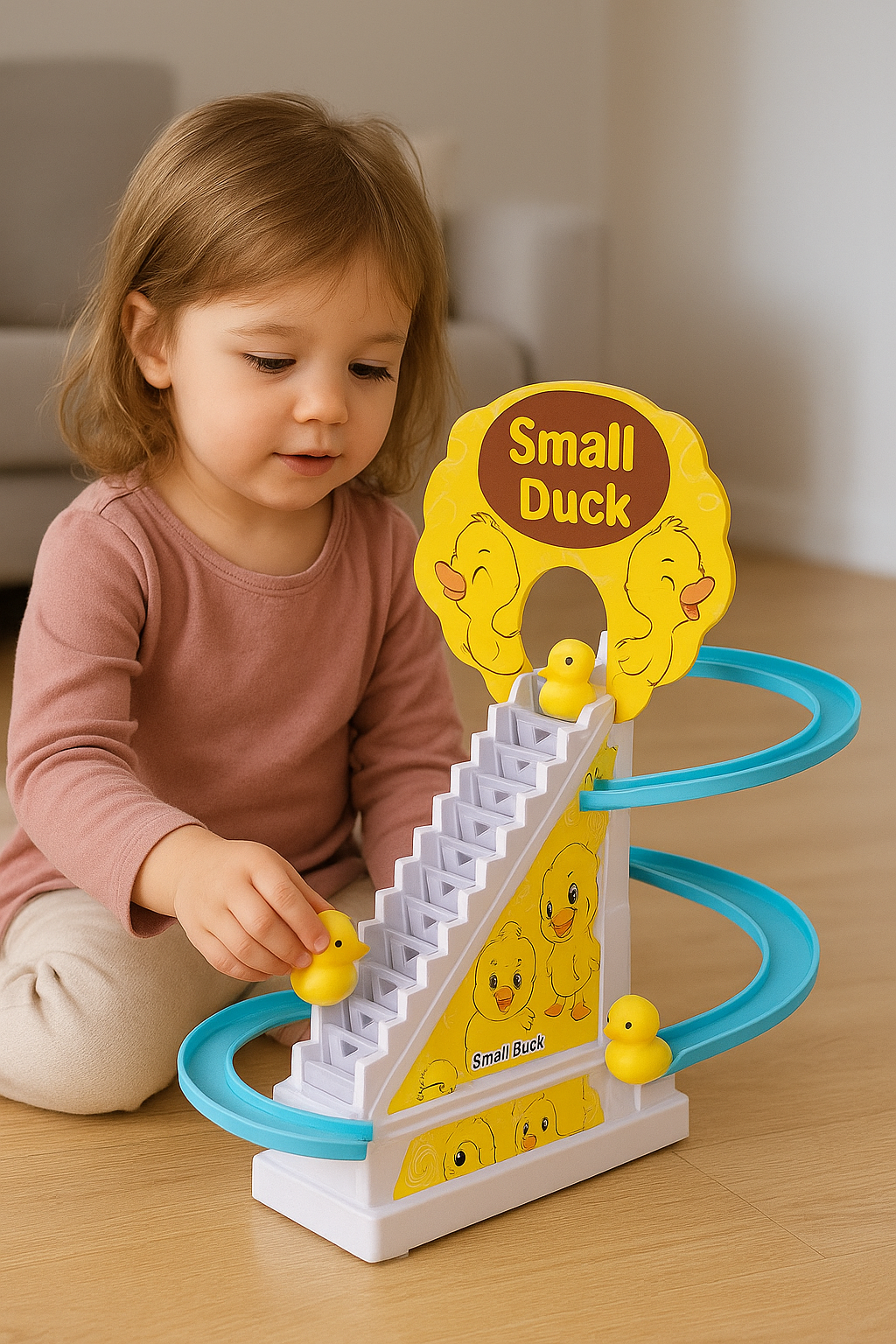 "Mini Explorer Small Duck Slide Track – Fun & Engaging Toy for Kids"