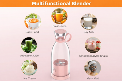 🍓 Portable Mini Blender – Fresh Juice Anywhere, Anytime!