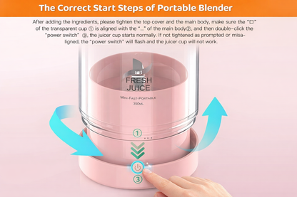 🍓 Portable Mini Blender – Fresh Juice Anywhere, Anytime!