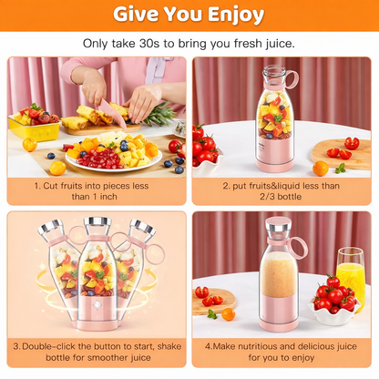 🍓 Portable Mini Blender – Fresh Juice Anywhere, Anytime!