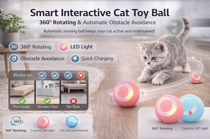 🐾 Smart Interactive Cat Toy Ball – Endless Fun for Your Pet! 🎾