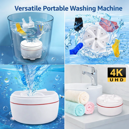🌀 Turbine Wash System – Portable Mini Washing Machine