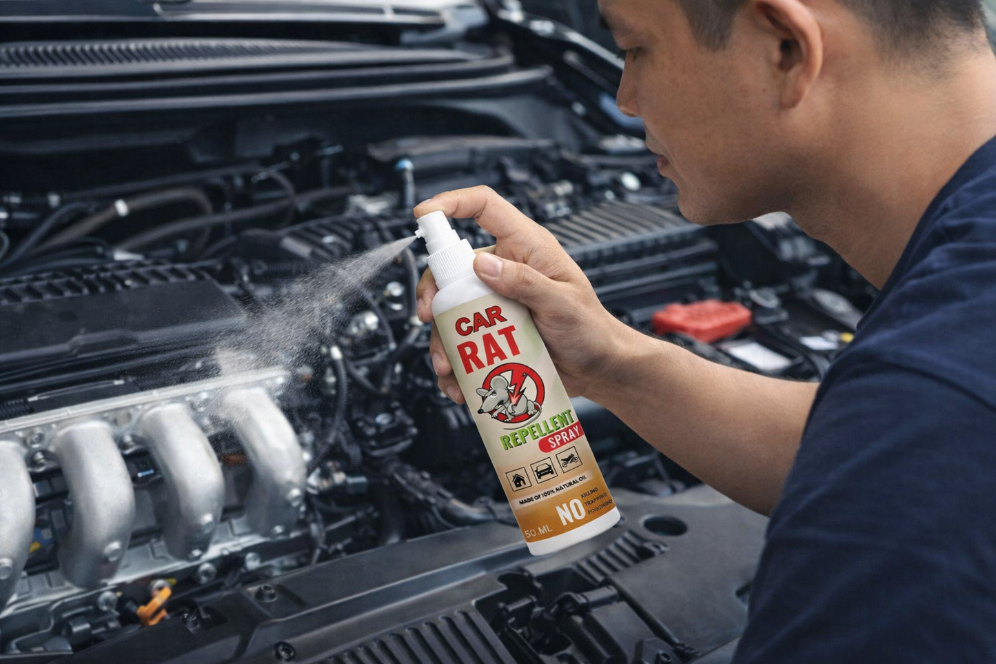 🐀✨ Rat Repellent Spray (Pack of 2) 🚗🛡️