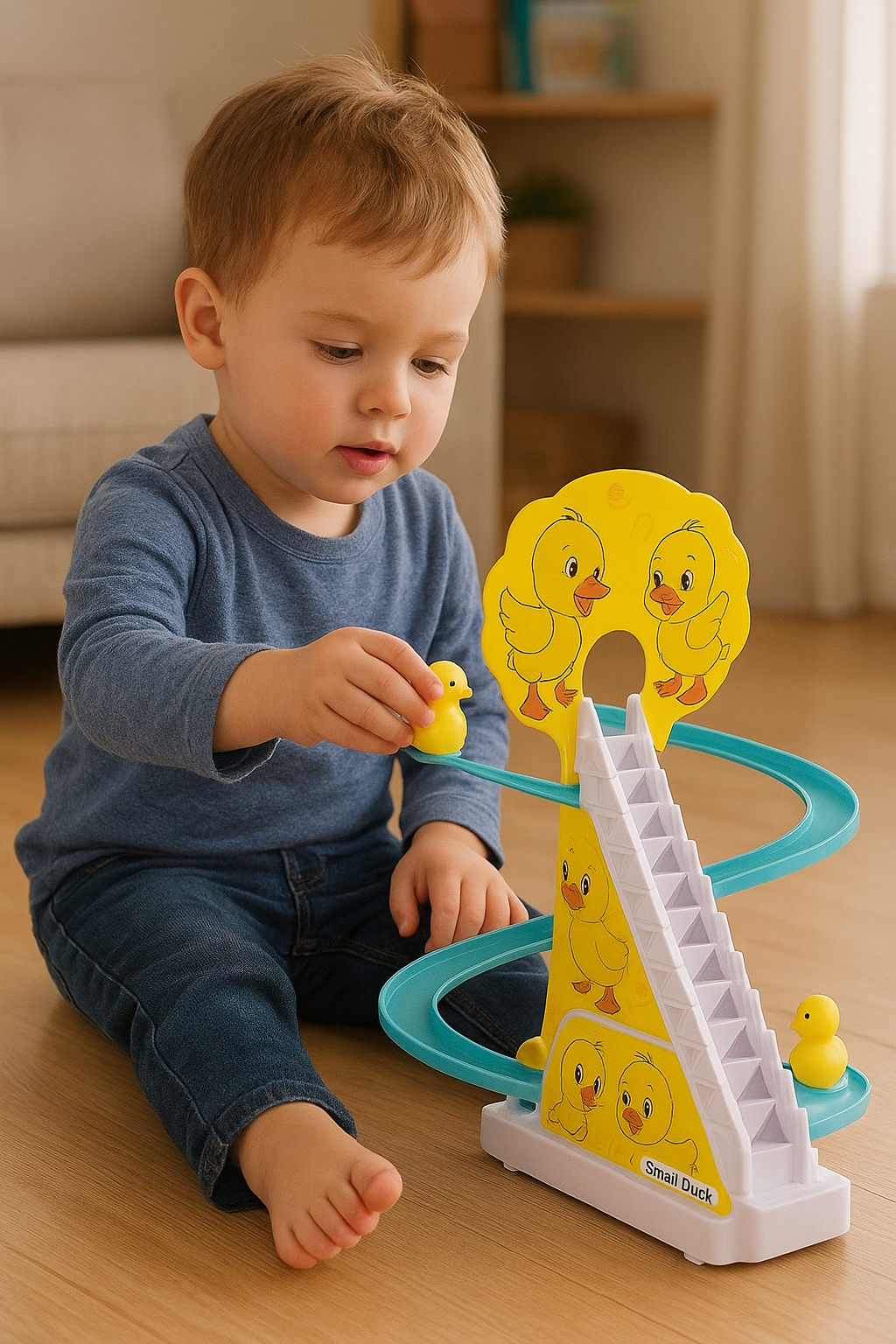 "Mini Explorer Small Duck Slide Track – Fun & Engaging Toy for Kids"