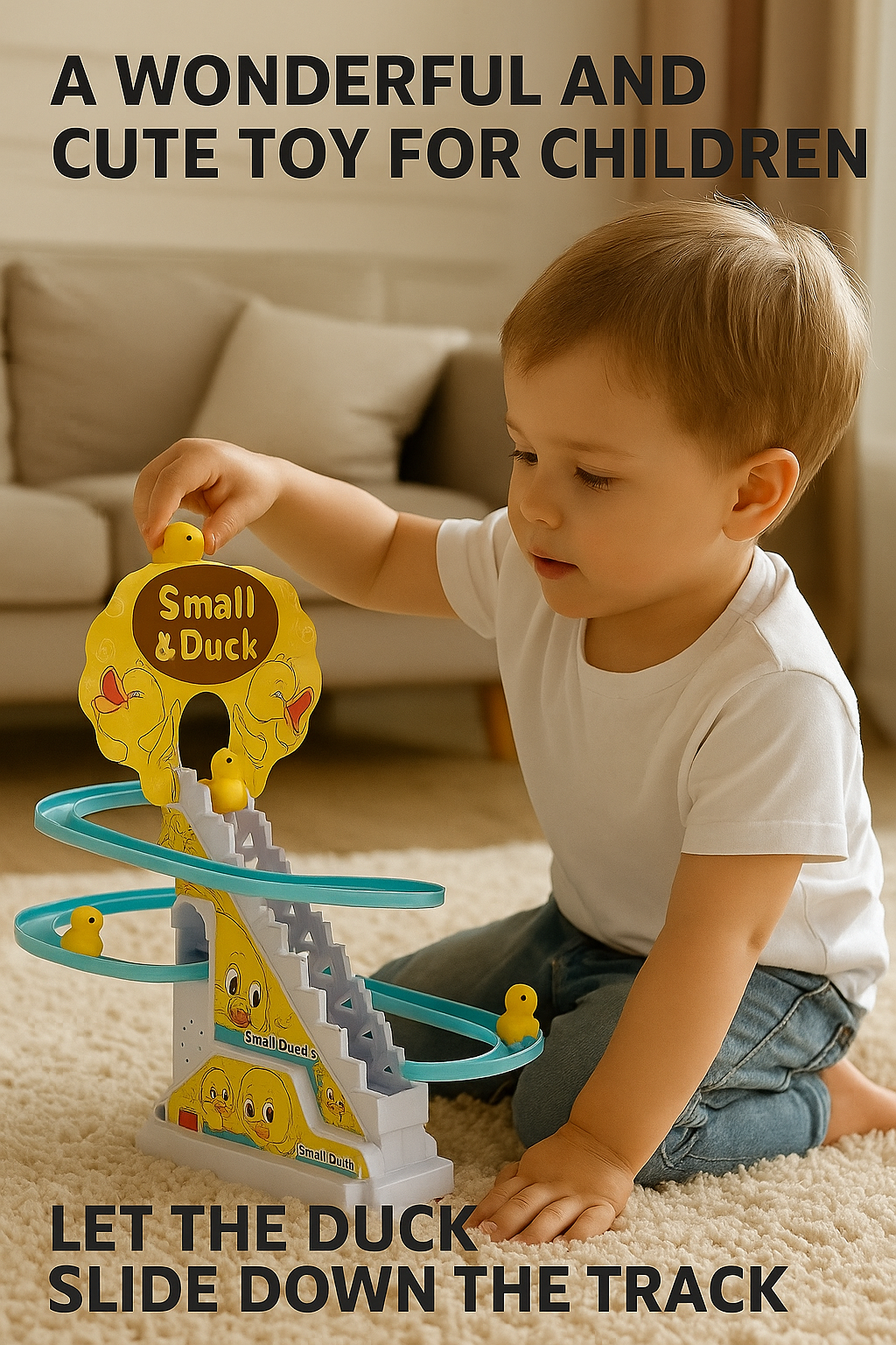 "Mini Explorer Small Duck Slide Track – Fun & Engaging Toy for Kids"