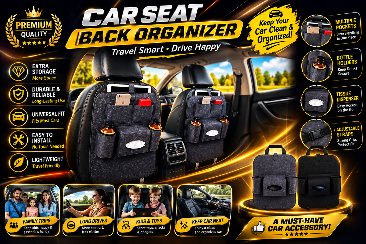 💎🚗 Ultimate Car Organizer – Pack of 2 | More Space, Less Clutter
