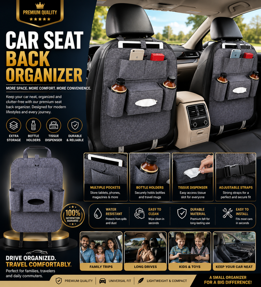 💎🚗 Ultimate Car Organizer – Pack of 2 | More Space, Less Clutter