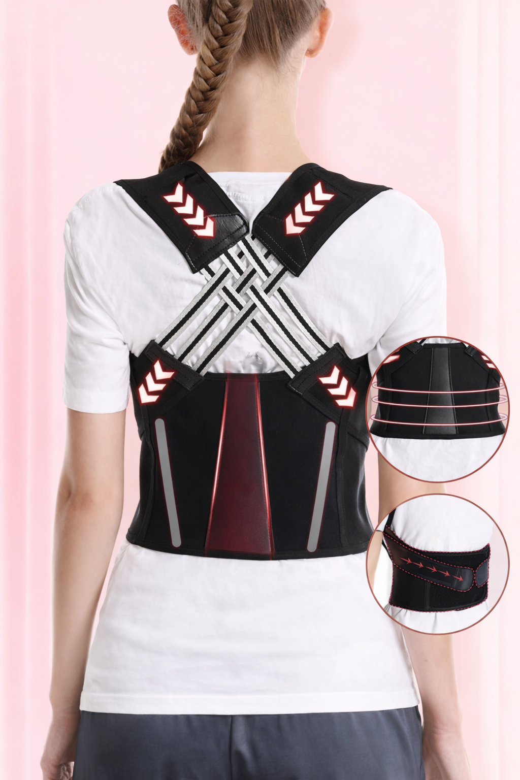 Adjustable Back Posture Corrector / Slouching Relief Pain Belt (For Men & Women)