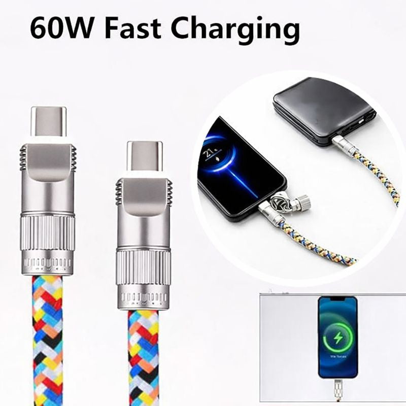 2-in-1 USB Charging Cable Lanyard with 60W Fast Charging | Neck/Wrist Phone Strap – Outdoor Ready