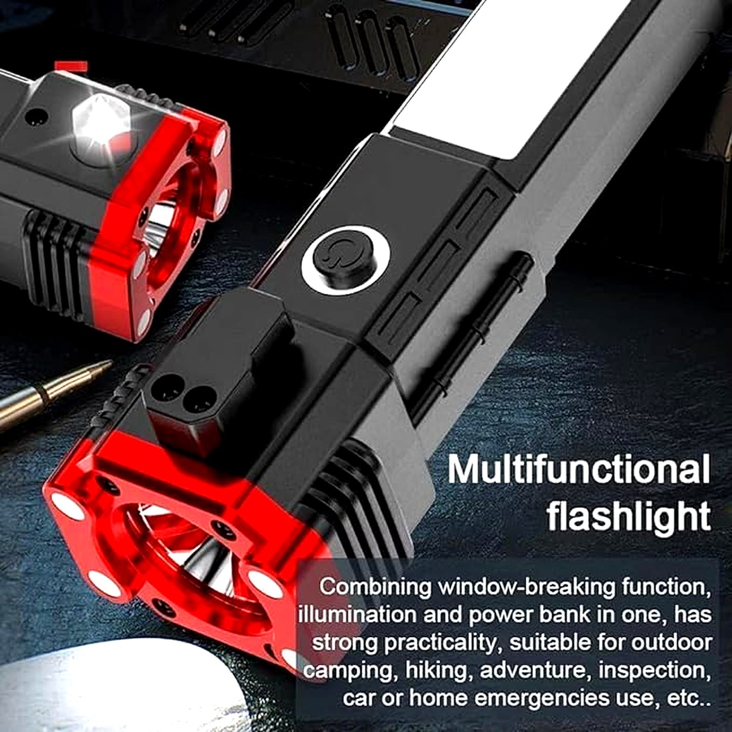 "ThunderStrike 8-in-1 Safety Hammer Flashlight"